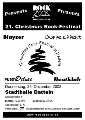 Plakat zum 21. Christmas Rock-Festival 2008