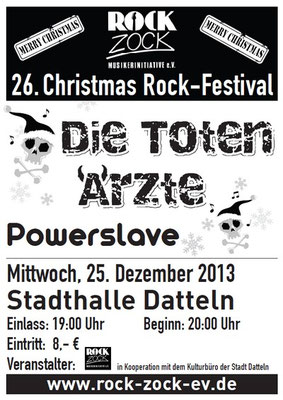 Plakat zum 26. Christmas Rock-Festival 2013