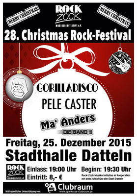 Plakat zum 28. Christmas Rock-Festival 2015