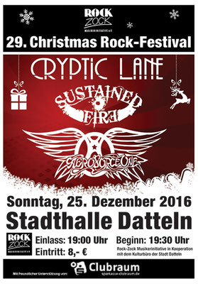 Plakat zum 29. Christmas Rock-Festival 2016
